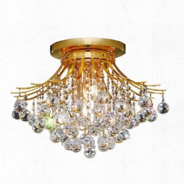 Elegant Lighting Toureg 19 6 Light Elements Crystal Flush Mount