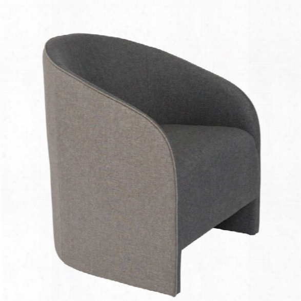 Eurostyle Fela Lounge Chair In Charcoal And Dark Gray Fabric