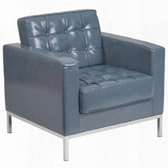 Flash Furniture Lacey Leather Reception Chair In Gray