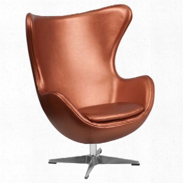 Flash Furniture Leather Egg Chair In Copper