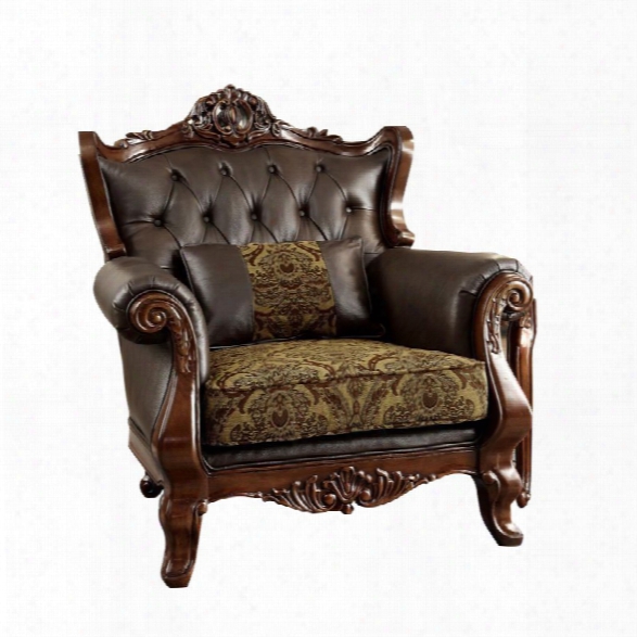 Furniture Of America Amal Arm Chair In Dark Oak