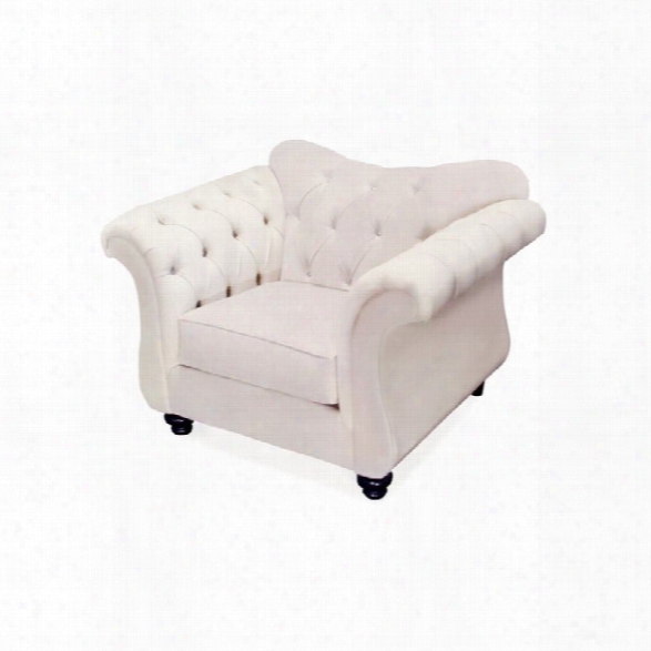 Furniture Of America Dupre Accent Chair In Cream White