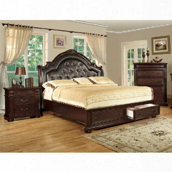 Furniture Of America Moore 3 Piece Panel California King Bedroom Set