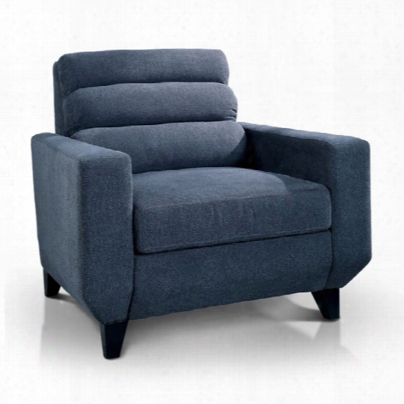 Furniture Of America Mylah Padded Fabric Chair In Dark Gray