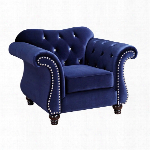 Furniture Of America Sharon Tufted Accent Chair In Blue