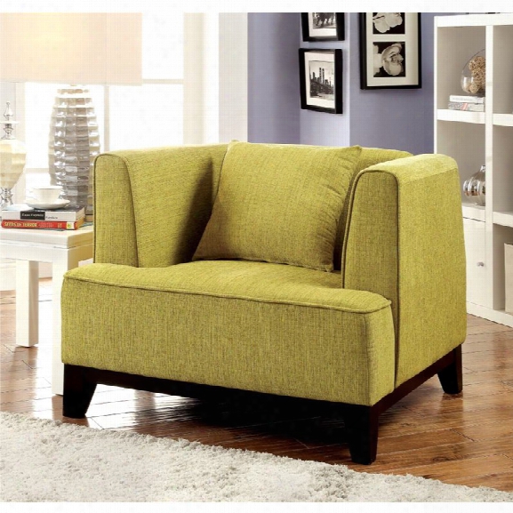 Furniture Of America Waylin Fabric Accent Chair In Lemongrass