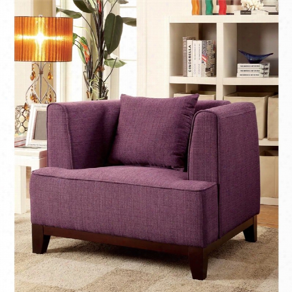 Furniture Of America Waylin Fabric Accent Chair In Purple