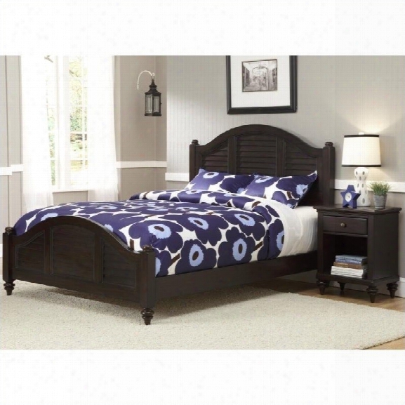 Home Styles Bermuda Queen Bed And Night Stand In Espresso