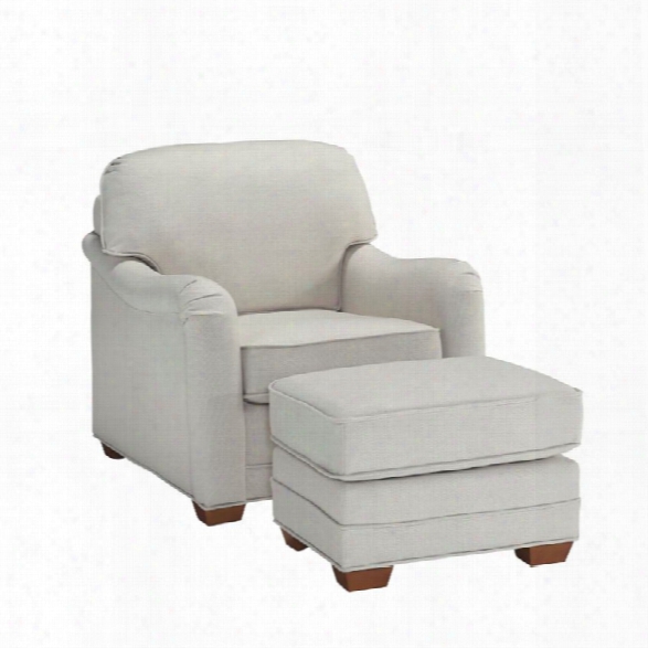 Home Styles Heather Accent Chair And Ottoman In Off White