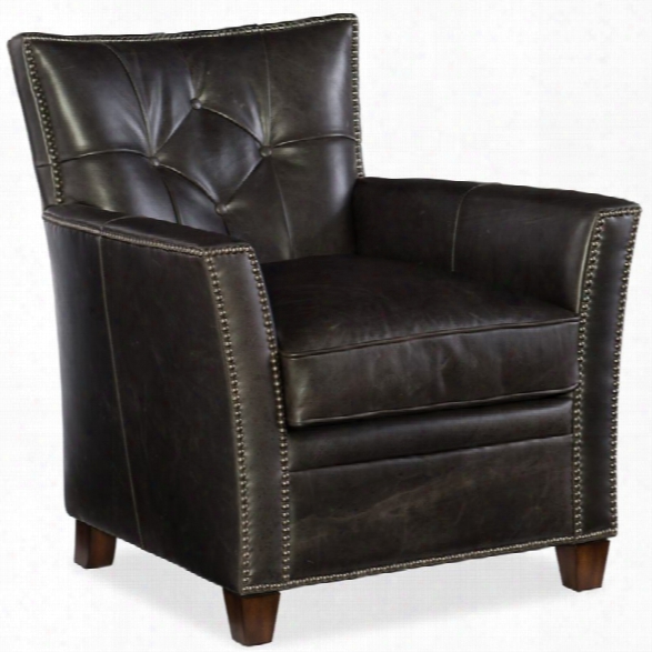 Hooker Furniture Conner Leather Club Chair In Memento Medal