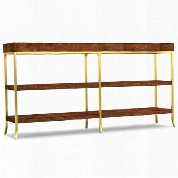 Hooker Furniture Cynthia Rowley Epic Console Table In Burl And Gold