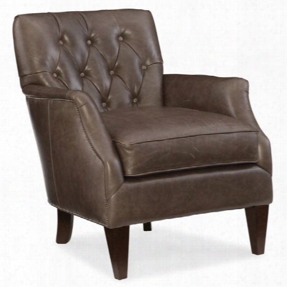 Hooker Furniture Landon Leather Club Chair In Brown
