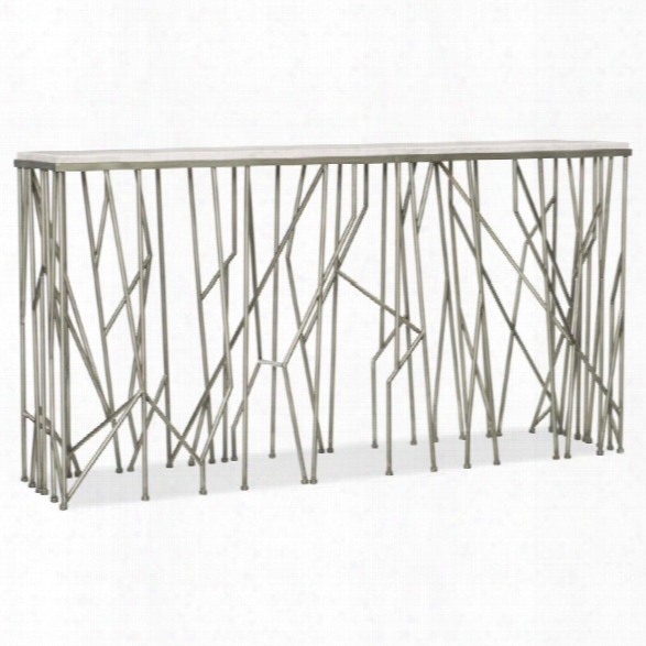 Hooker Furniture Marble Top Thicket Console Table In Silver