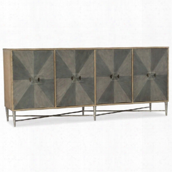 Hooker Furniture Melange Zola 4 Door Console Table In Gray