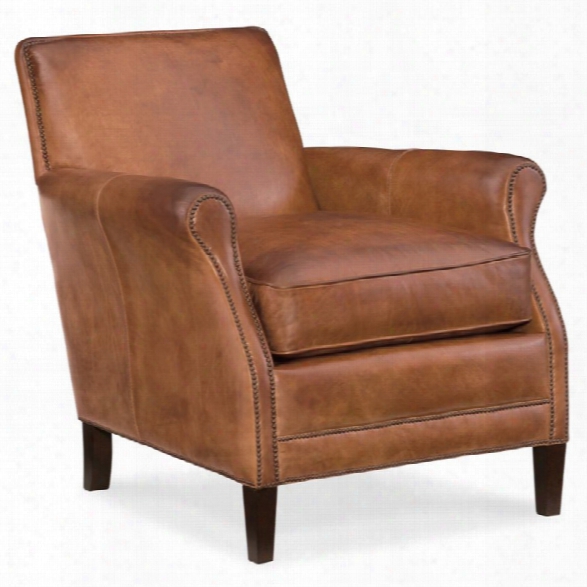 Hooker Furniture Royce Leather Club Chair In Brown