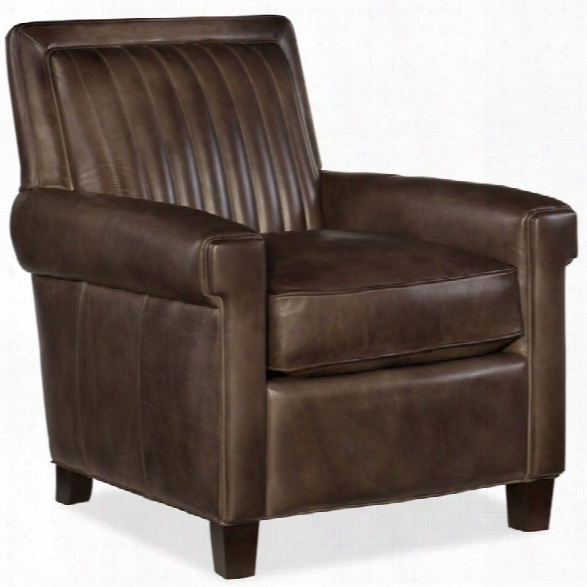 Hooker Furniture Sydney Leather Club Chair In Checkmate Trade