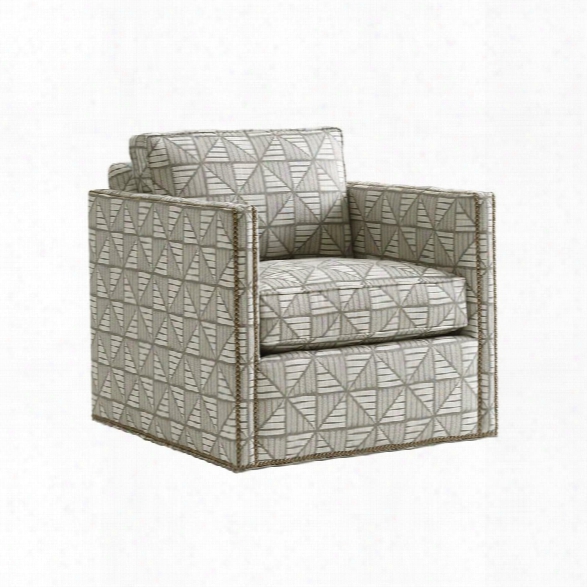 Lexington Shadow Play Hinsdale Swivel Chair In Geometric Gray