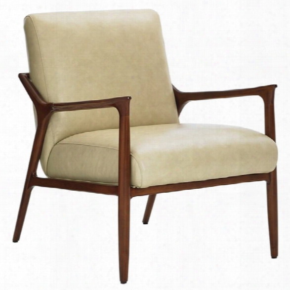 Lexington Take Five Warren Leather Accent Chair In Ivory