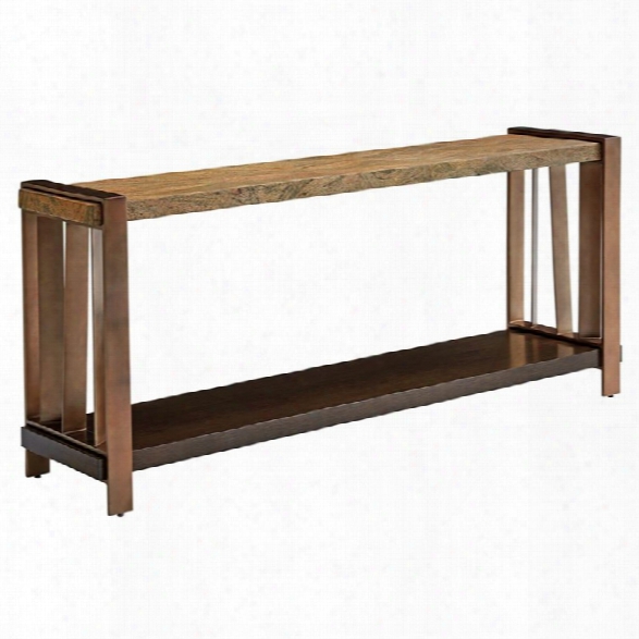 Lexington Zavala Intersect Stone Top Console Table In Bronze