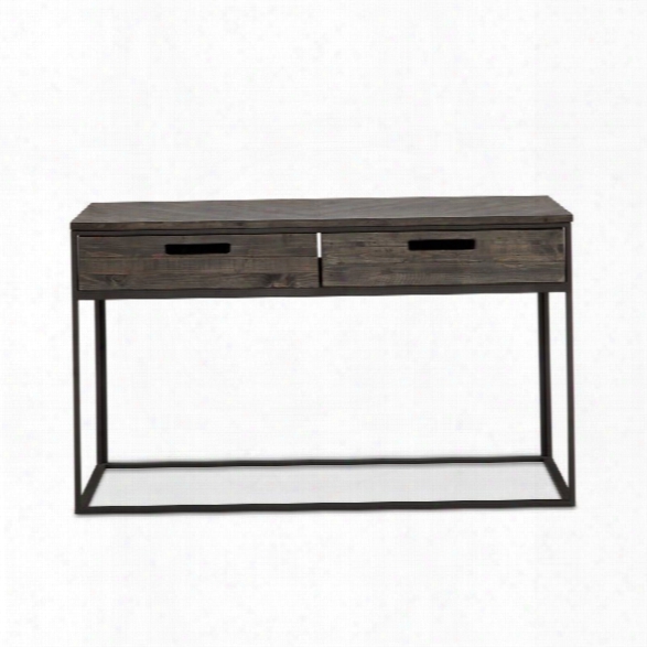 Maklaine Console Table In Weathered Charcoal