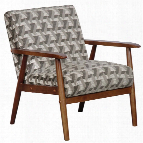 Maklaine Wood Frame Accent Chair In Multi