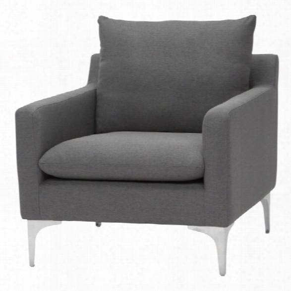 Nuevo Anders Accent Chair In Slate Gray