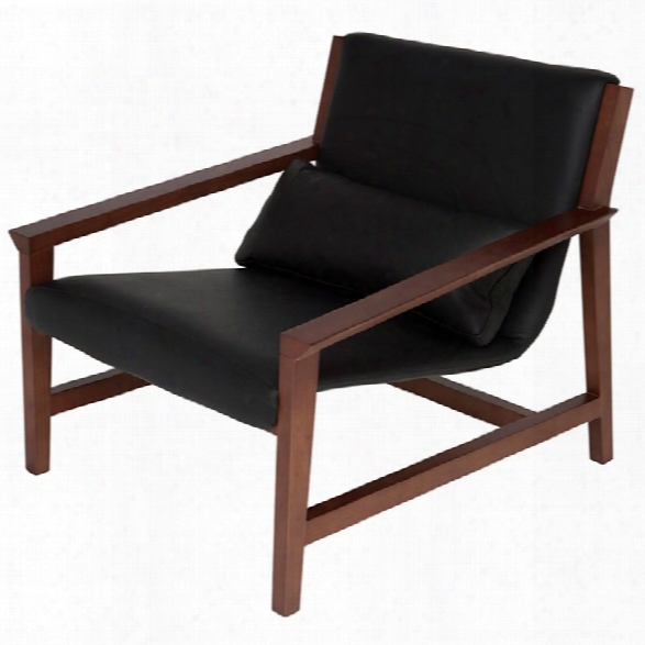 Nuevo Bethany Leather Accent Chair In Black