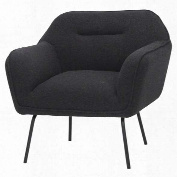 Nuevo Britta Accent Chair In Dark Gray