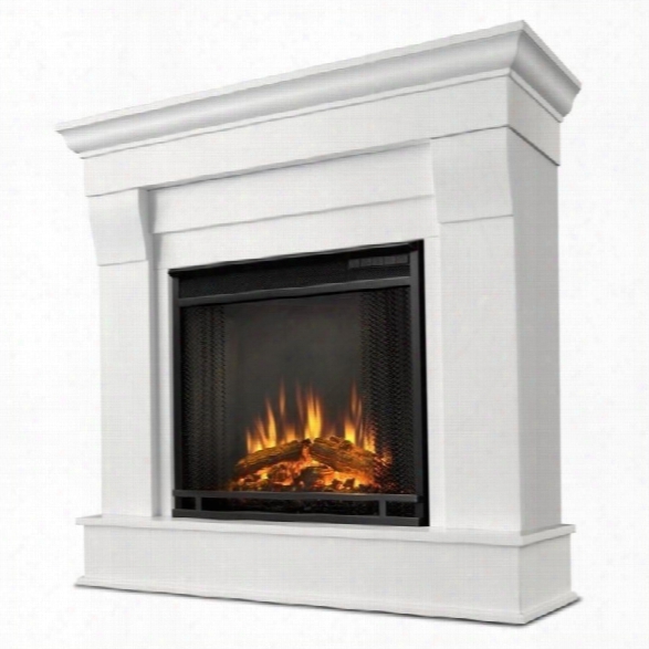 Real Flame Chateau Electric Fireplace In White Finish