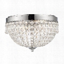 Z-Lite Danza 4 Light Flush Mount in Chrome