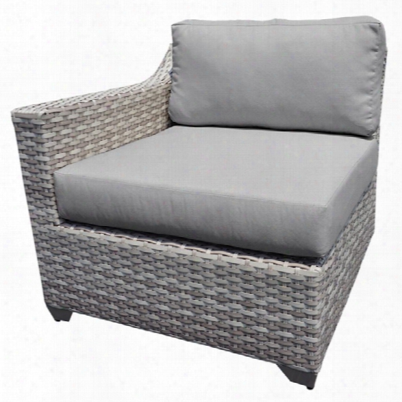 Tkc Fairmont Right Arm Patio Chair In Gray