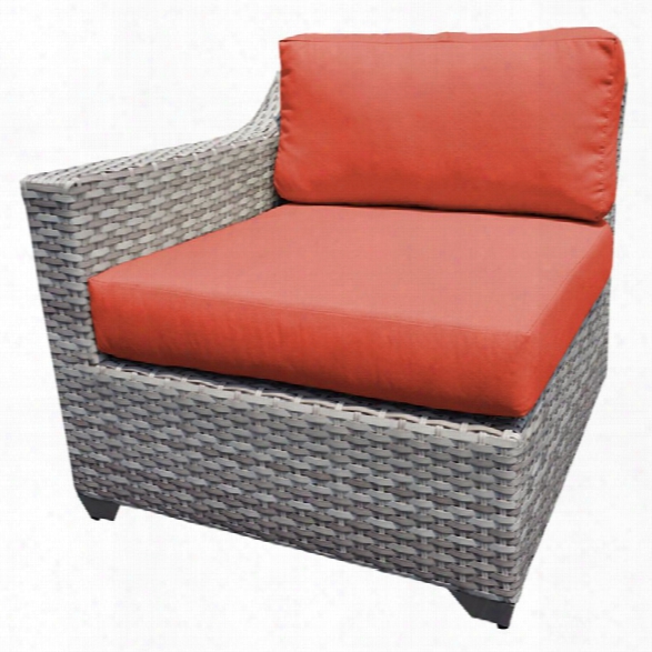 Tkc Fairmont Right Arm Patio Chair In Orange