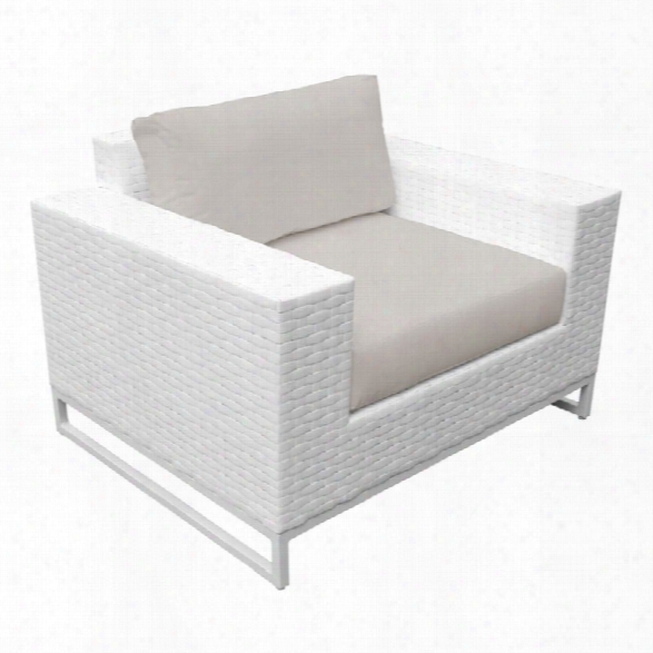 Tkc Miami Patio Wicker Club Chair In Beige