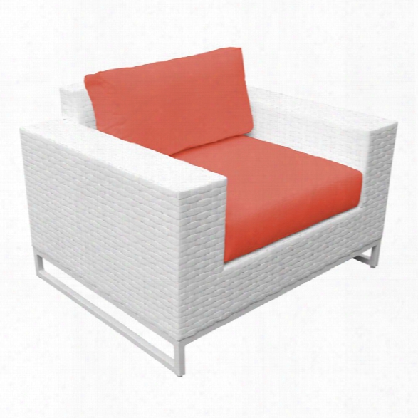 Tkc Miami Patio Wicker Club Chair In Orange