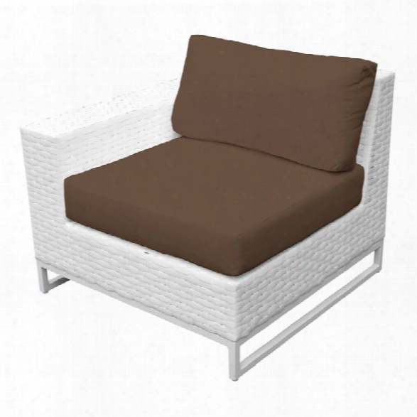 Tkc Miami Right Arm Patio Chair In Dark Brown