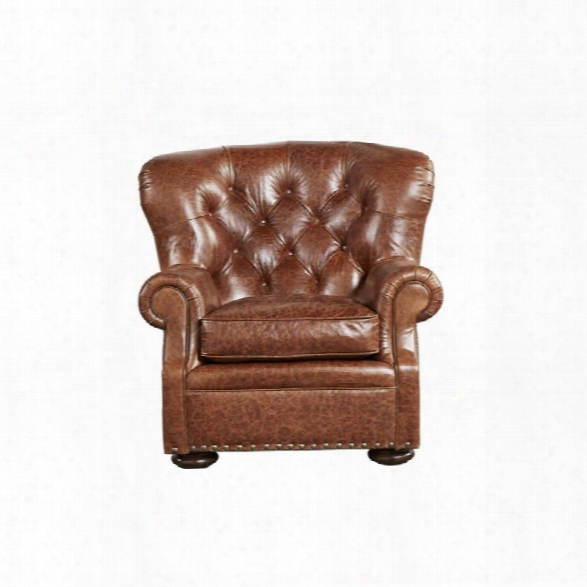 Universal Furniture Curated Maxwell Leather Arm Chair In Brown
