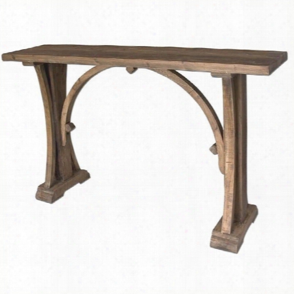 Uttermost Genessis Wood Console Table In Natural Sun Bleached