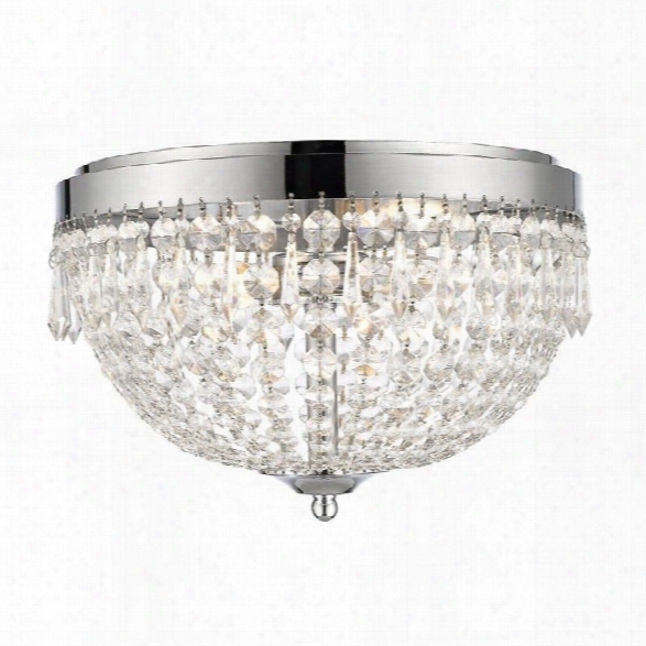 Z-lite Danza 4 Light Flush Mount In Chrome