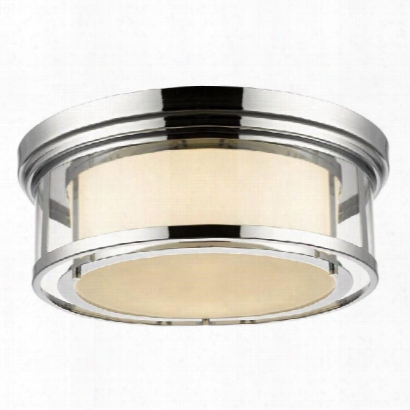 Z-lite Luna 4 Light Flush Mount In Chrome