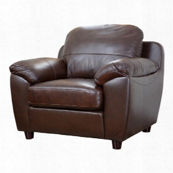 Abbyson Living Bella Leather Arm Chair In Brown