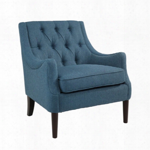 Abbyson Living Ellie Mid Century Accent Chair Inteal Blue