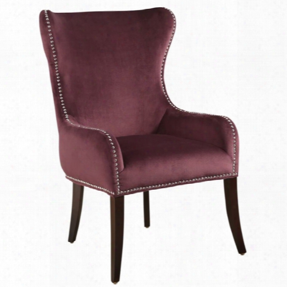 Abbyson Living Nina Tufted Velvet Chair In Purple