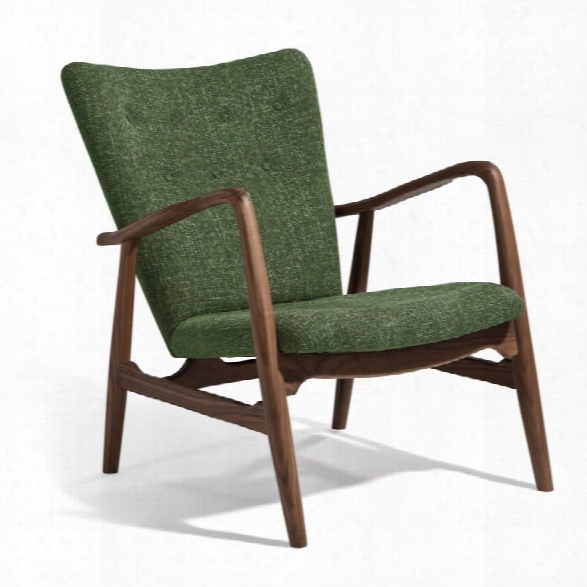 Aeon Furniture Addison Accent Chair In Green And Walnut