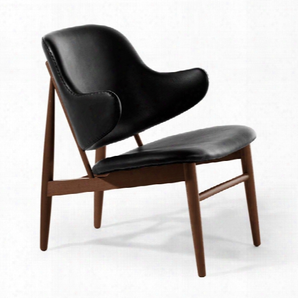 Aeon Furniture Mina Accent Chair In Black And Walnut