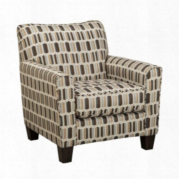 Ashley Janley Fabric Accent Chair In Nugat