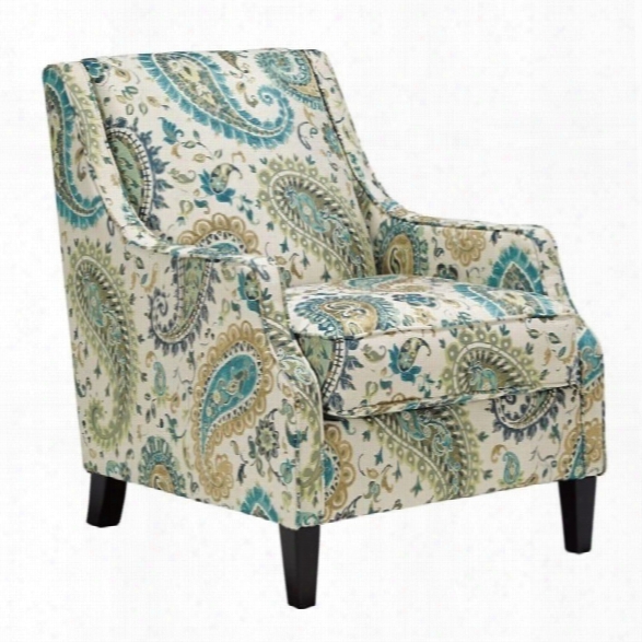 Ashley Lochian Chenille Accent Chair In Jade