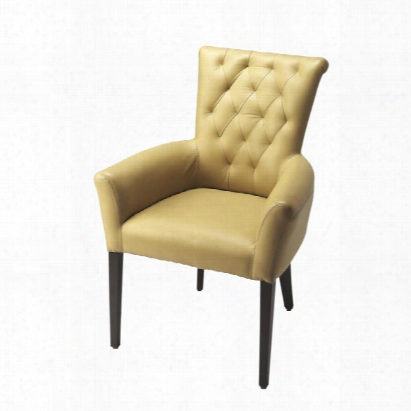 Butler Specialty Cosmopolitan Accent Chair In Cream Leather