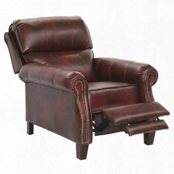 Catnapper Frazier Leathe Reclining Chair In Bourbon