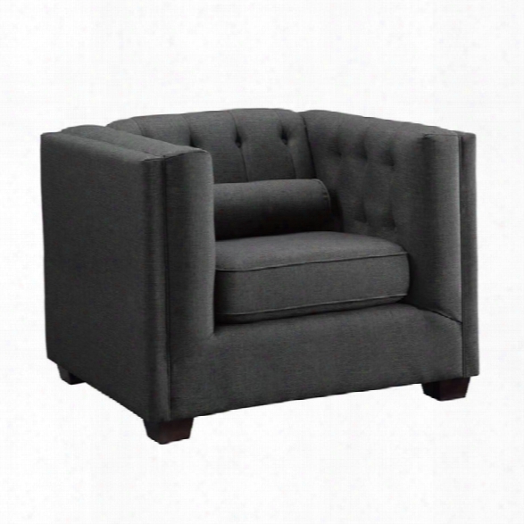 Coaster Cairns Fabric Accent Chair In Charcoal