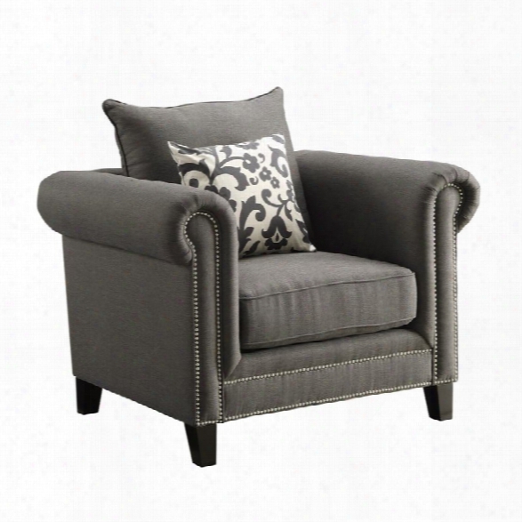 Coaster Emerson Fabric Accent Chair In Gray